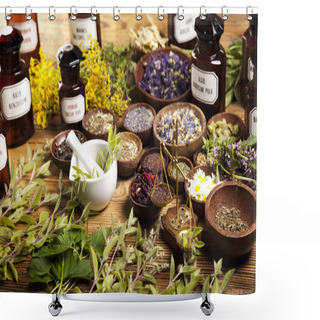 Personality  Dried Medical Herbs Shower Curtains
