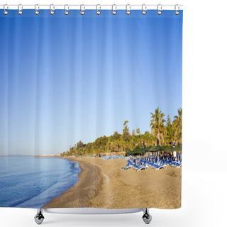 Personality  Marbella Beach On Costa Del Sol In Spain Shower Curtains