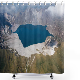 Personality  The Crater Of Mt. Pinatubo From The Air, Philippines Shower Curtains