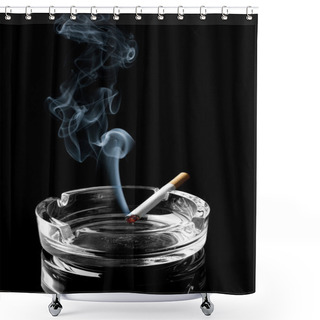 Personality  Cigarette On Ashtray Shower Curtains
