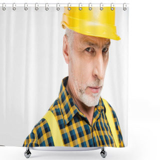 Personality  Workman In Hard Hat Shower Curtains