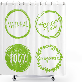 Personality  Hand Drawn Organic Collection Shower Curtains