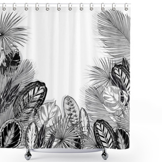 Personality  Tropical Leaves And Branches. Shower Curtains