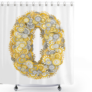 Personality  Number 0 From Camomile Flowers Shower Curtains