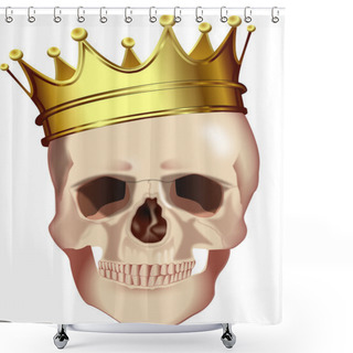 Personality  SKULL WITH CROWN Shower Curtains