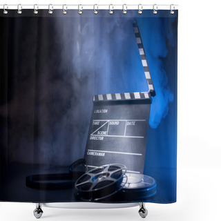 Personality  Movie Clapper And Film Reels Shower Curtains