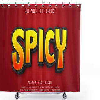 Personality  Spicy 3d Editable Text Effect Shower Curtains