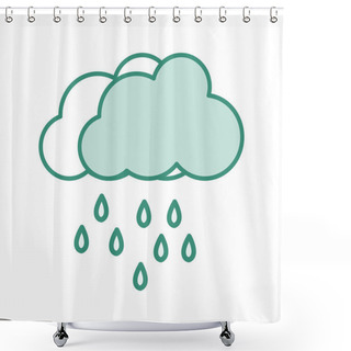 Personality  Duo Color Nice Nature Cloud Raining Weather In The Sky Shower Curtains