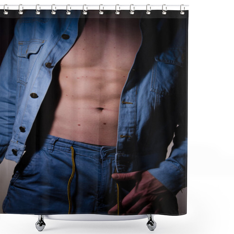 Personality  Sexy Boy Christmas Shower Curtains