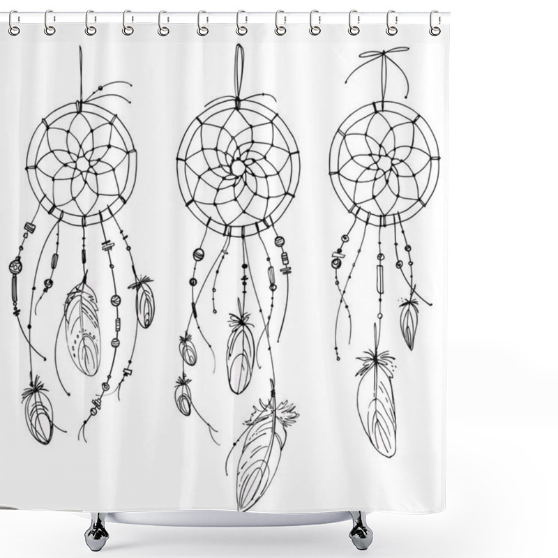 Personality   Native American India Dreamcatcher Shower Curtains