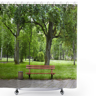 Personality  Old Green Park Shower Curtains