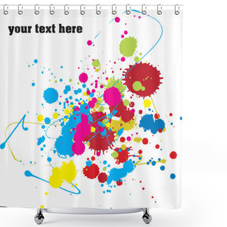 Personality  Color Paint Splashes Background Shower Curtains