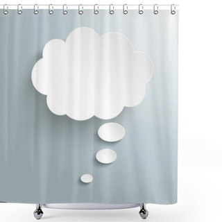 Personality  White Thought Bubble Shower Curtains