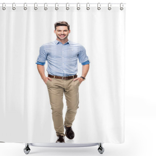 Personality  Handsome Young Man Shower Curtains