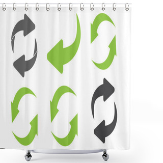Personality  Flip Over Or Turn. Back Arrow Icon Flat Shower Curtains