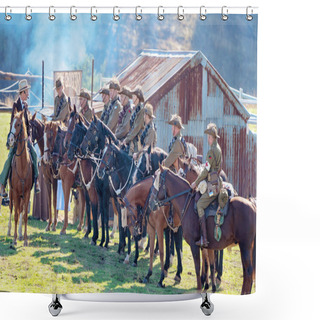 Personality  Re-Enactment Of Light Horse Brigade At The Man From Snowy River Bush Festival 2019 Shower Curtains