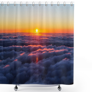 Personality  Sunset On The Above Clouds Shower Curtains