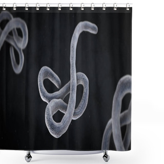 Personality  3D Illustration Of Ebola Virus Shower Curtains