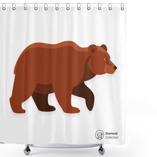 Personality  Bear Icon Shower Curtains
