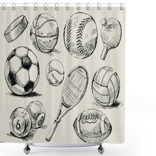 Personality  Sport Background Shower Curtains