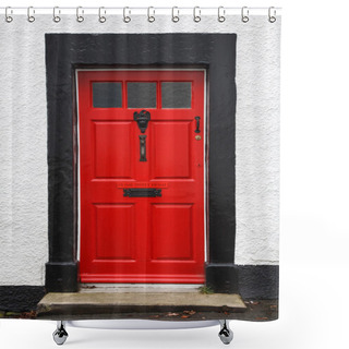 Personality  Red Front Door Shower Curtains