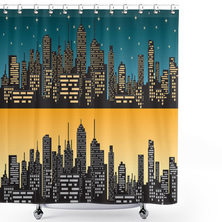 Personality  City Skyline 1 Shower Curtains