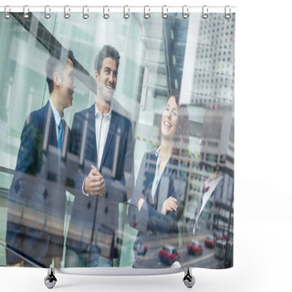 Personality  Group Of Multi Ethnic Business People Shower Curtains