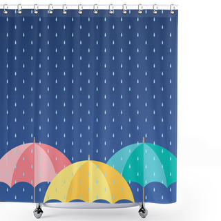 Personality  Colorful Umbrellas Background Shower Curtains
