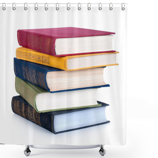 Personality  Stack Of Old Books Shower Curtains