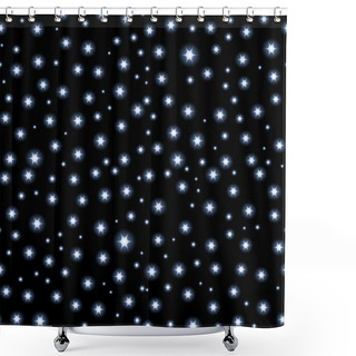 Personality  Space Background, Night Sky And Stars Shower Curtains