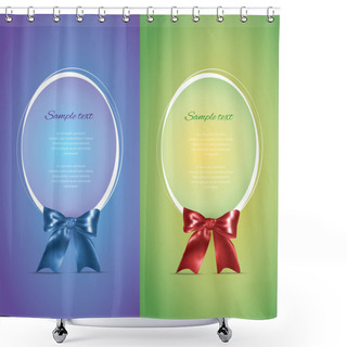 Personality  Vector Frames With Bow Shower Curtains