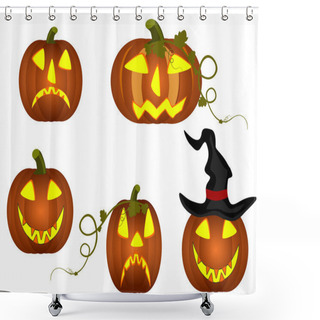 Personality  Halloween Pumkins Shower Curtains
