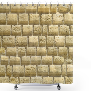 Personality  Walls Of A Castle With Blocks Of Stone Ashlar Shower Curtains