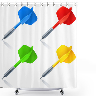 Personality  Darts. Shower Curtains