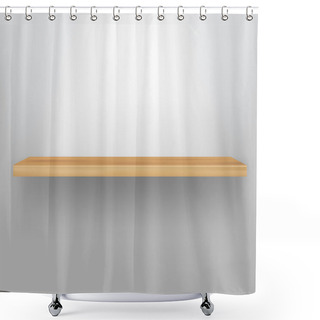 Personality  Empty Wood Shelf Shower Curtains