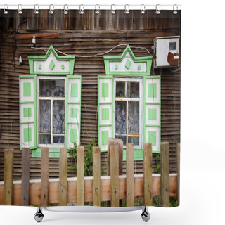 Personality  Wooden Windows Shower Curtains