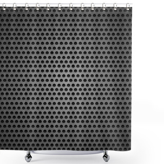 Personality  Abstract Black Speaker Grill Background Shower Curtains