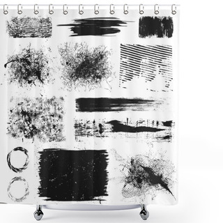 Personality  Grunge Design Elements Shower Curtains