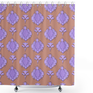 Personality  Seamless Floral Pattern. Vintage Vector Illustration. Shower Curtains