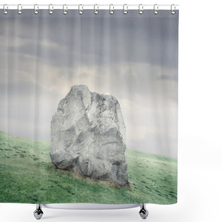 Personality  Big Stone Shower Curtains