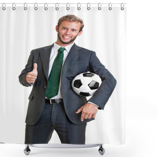 Personality  Soccer Shower Curtains
