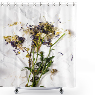 Personality  Dry Flowers Shower Curtains