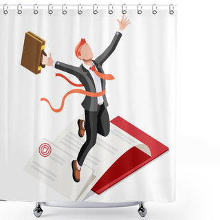 Personality  Ambitious Business Change 56 Job Ambitions Vector Concept Shower Curtains