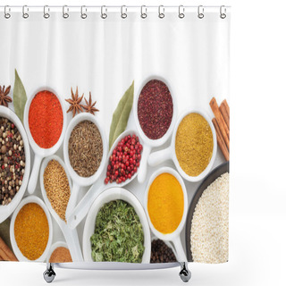 Personality  Various Spices Selection Shower Curtains