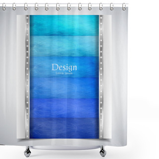 Personality  Cover Design. Colored Scratched Stripes Bounded On Two Sides. Shower Curtains