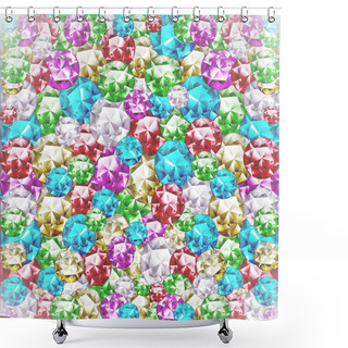 Personality  Background Of The Gemstones Shower Curtains