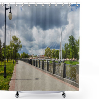 Personality  Mariinsky Bridge On The River Lopan, Kharkiv, Ukraine  Shower Curtains