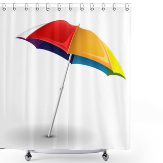 Personality  Beach Umbrella Shower Curtains