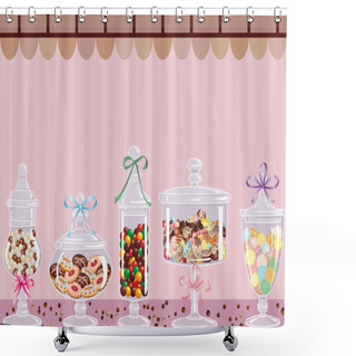 Personality  Candy Bar Shower Curtains