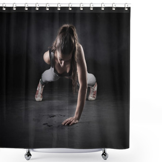 Personality  Push-Ups Shower Curtains